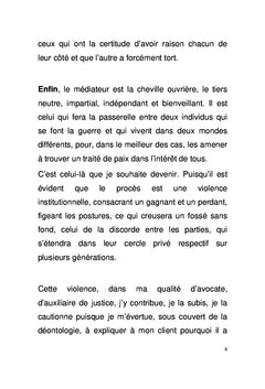 L'apport de la 1ère partie de formation DU de médiateur
