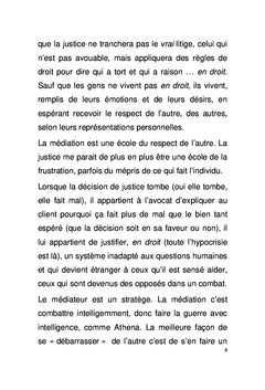 L'apport de la 1ère partie de formation DU de médiateur