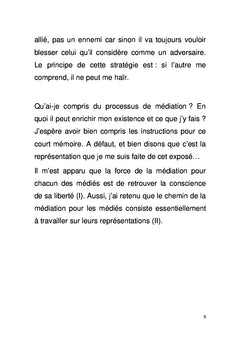 L'apport de la 1ère partie de formation DU de médiateur