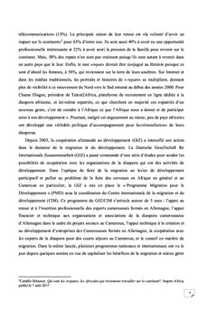 Partenaires internationaux et accompagnement des migrants de retour