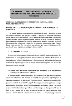 Partenaires internationaux et accompagnement des migrants de retour