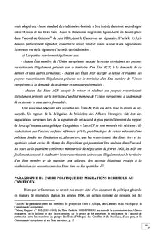Partenaires internationaux et accompagnement des migrants de retour