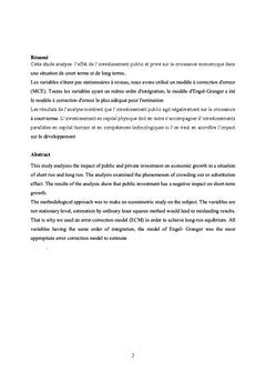 Investissements Publics et Privés sur la Croissance Économique au Togo