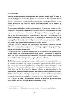 Investissements Publics et Privés sur la Croissance Économique au Togo