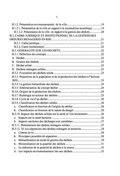 "Kin poubelle" ! : Problématique pour un développement durable