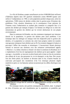 "Kin poubelle" ! : Problématique pour un développement durable