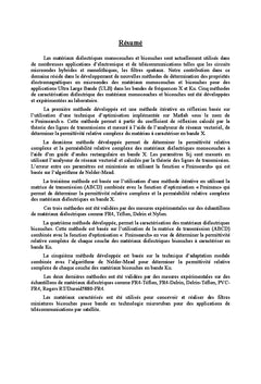 Techniques de mesure de la permittivité complexe des matériaux