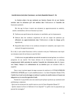 Contrôle Interne Cycle Achat- Fournisseur