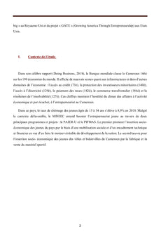 Réalités de l'entrepreneuriat jeune au Cameroun