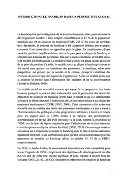 Handicap et modèle inclusif en Afrique, Asie et Moyen-Orient