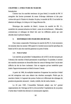 Formation du prix du bétail au marché de Pk 13, Bangui