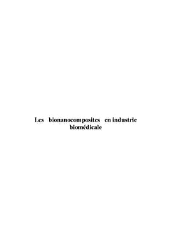 Les bionanocomposites en industrie biomédicale