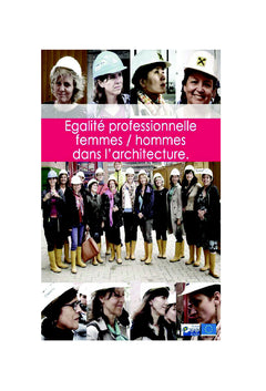 EgalitE professionnelle dans l'architecture en France