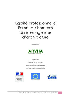EgalitE professionnelle dans l'architecture en France