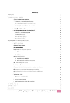 EgalitE professionnelle dans l'architecture en France