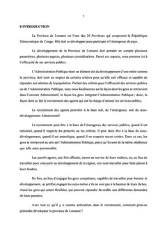 Recrutement du personnel de l'État et efficacité des services publics