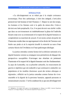 La paix et la sécurité, entreprise inachevée au Congo-Kinshasa