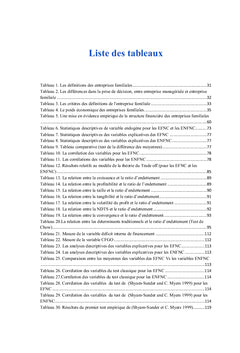 Les spécificités de la structure financière des entreprises familiales