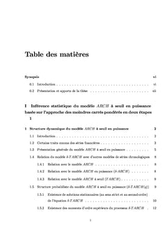 Inférence statistique de modèles à volatilité linéaire des paramètres