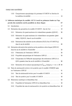 Inférence statistique de modèles à volatilité linéaire des paramètres