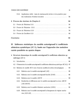 Inférence statistique de modèles à volatilité linéaire des paramètres