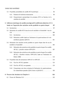 Inférence statistique de modèles à volatilité linéaire des paramètres