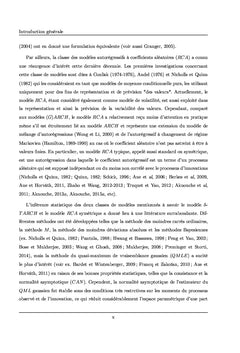 Inférence statistique de modèles à volatilité linéaire des paramètres