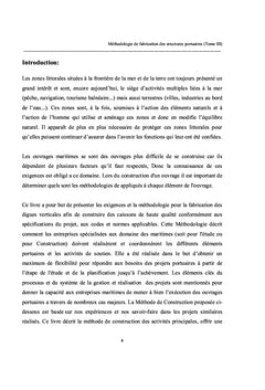 Méthodologie de fabrication des structures portuaires (Tome III)