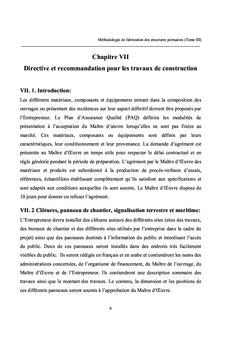 Méthodologie de fabrication des structures portuaires (Tome III)