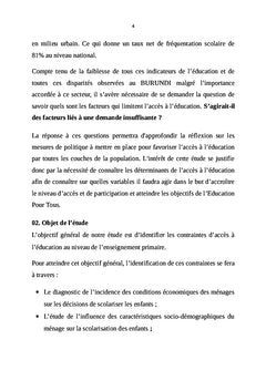 Les déterminants familiaux de la scolarisation des enfants de 7-12 ans au Burundi