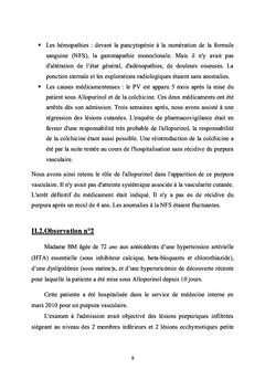 Particularités du purpura vasculaire induit par l'allopurinol