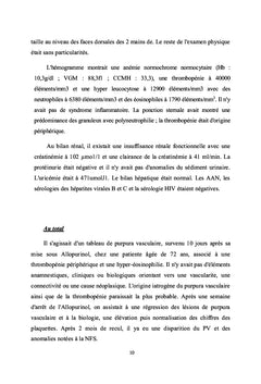 Particularités du purpura vasculaire induit par l'allopurinol