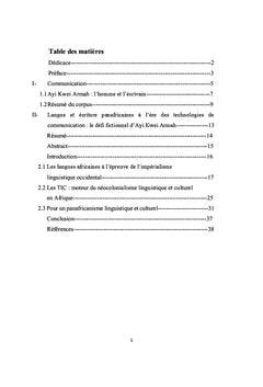 Langue et écriture panafricaines à l'ère des TIC : le défi fictionnel