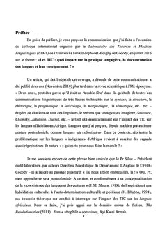 Langue et écriture panafricaines à l'ère des TIC : le défi fictionnel