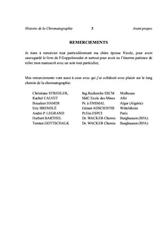 Histoire de la Chromatographie