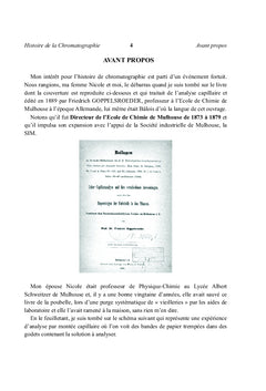 Histoire de la Chromatographie