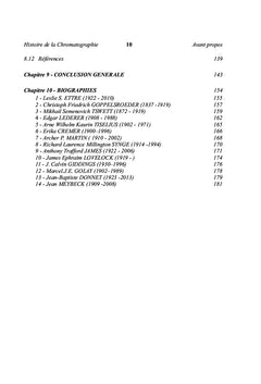 Histoire de la Chromatographie