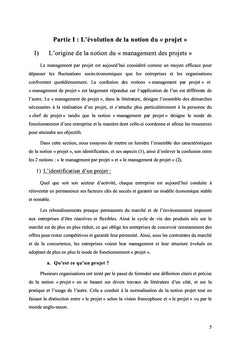 Le management par projet face au changement de l'environnement