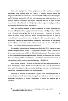 Le management par projet face au changement de l'environnement