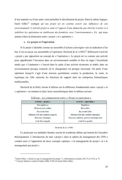 Le management par projet face au changement de l'environnement