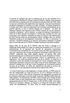 Impact des APE sur le développement des PME au Congo-Brazzaville