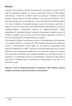 PME familiales camerounaises