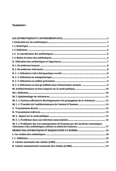 Les résidus d'antibiotiques et les risques de santé publique