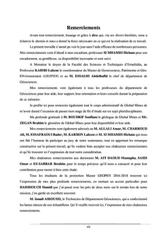 Étude géologique et gîtologique des gisements de fluorines