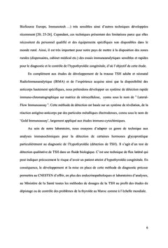 Développement d'une méthode immunochromatographique