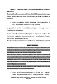 Risk Manager dans l'Immobilier d'Entreprise