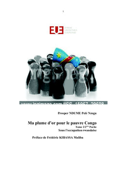 Ma plume d'or pour le pauvre Congo. Tome 2/2ème Partie