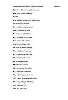 Traitement endovasculaire des lésions occlusives fémoro-poplitées