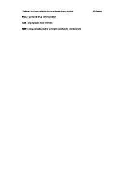 Traitement endovasculaire des lésions occlusives fémoro-poplitées