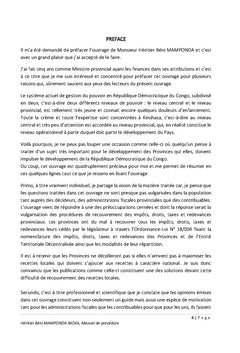 Procédure de recouvrement des impôts provinciaux et le contentieux